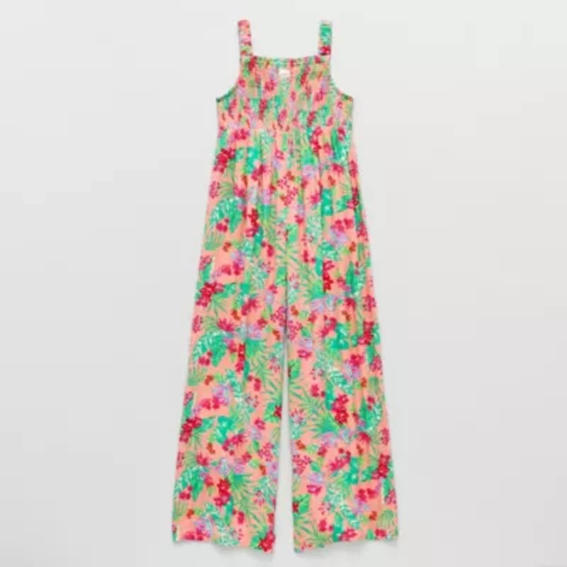 Roxy Big Kid Girls Straight Neck Sleeveless Jumpsuit