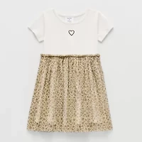 Okie Dokie Toddler & Little Girls Short Sleeve Tutu Dress
