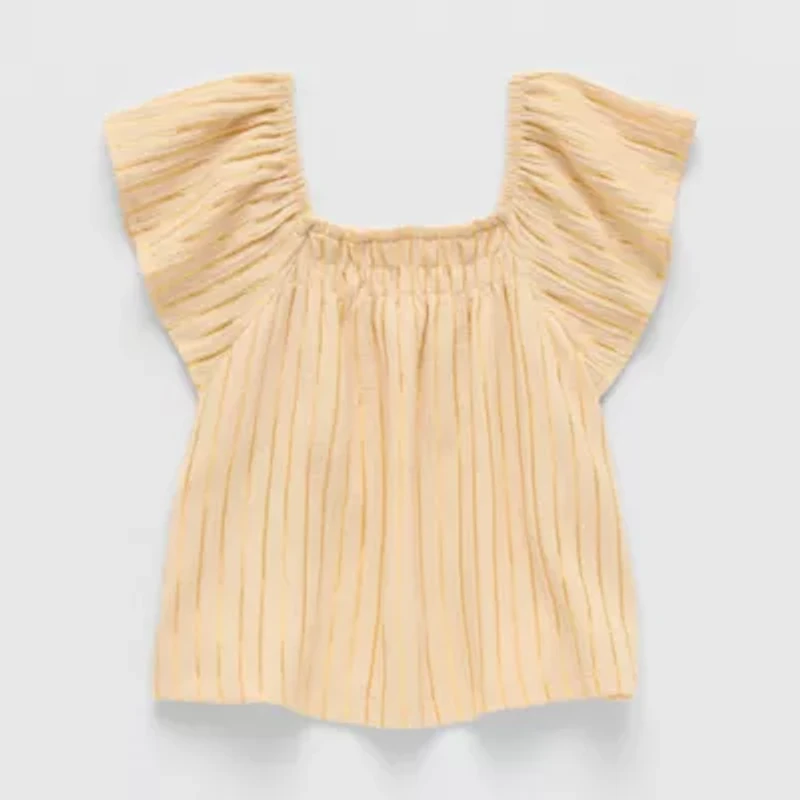 Thereabouts Little & Big Kid Girls Short Sleeve Blouse