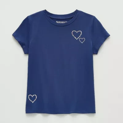 Thereabouts Little & Big Kid Girls Round Neck Short Sleeve T-Shirt