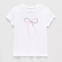 Thereabouts Little & Big Kid Girls Round Neck Short Sleeve T-Shirt