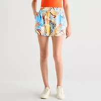 Hurley Womens Mid Rise Juniors Pull-On Short