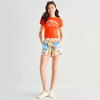 Hurley Womens Mid Rise Juniors Pull-On Short