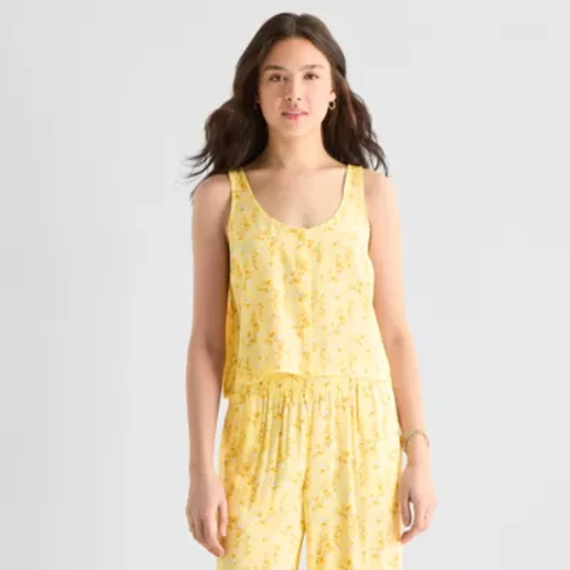 Hurley Womens Juniors Scoop Neck Sleeveless Tank Top