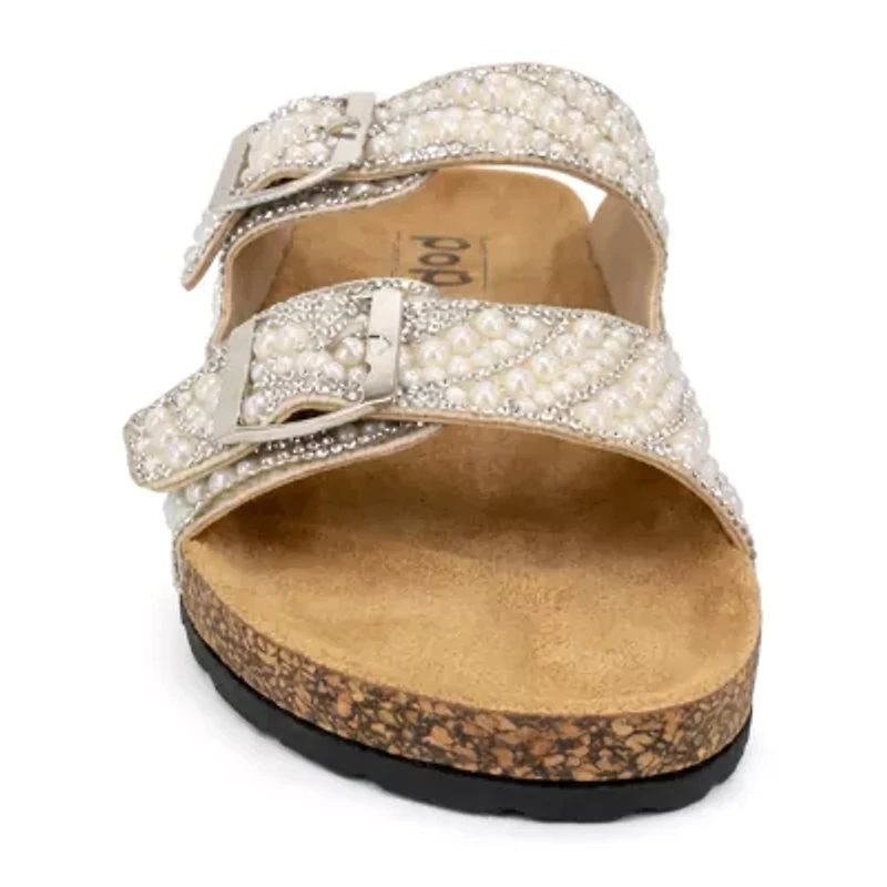 Pop Dhyana Womens Adjustable Strap Footbed Sandals