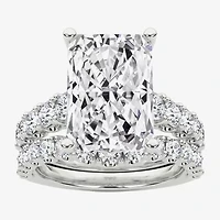Grown Gorgeous (F / Vs2) Womens 6 1/10 Ct. T.W. Lab White Diamond 14K Gold Radiant Side Stone Bridal Set