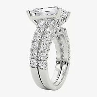Grown Gorgeous (F / Vs2) Womens 6 1/10 Ct. T.W. Lab White Diamond 14K Gold Radiant Side Stone Bridal Set