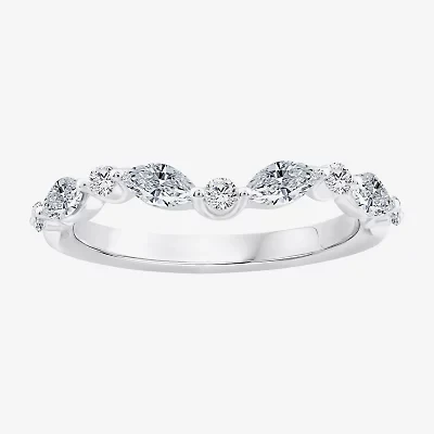 Grown Gorgeous (F / Vs2) Womens 5/8 CT. T.W. Lab White Diamond 14K Gold Marquise Wedding Band