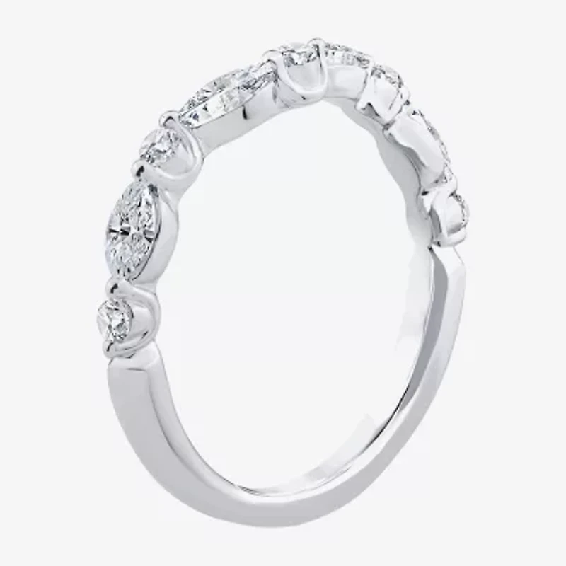 Grown Gorgeous (F / Vs2) Womens 5/8 CT. T.W. Lab White Diamond 14K Gold Marquise Wedding Band