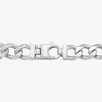 Mens Sterling Silver 8 1/2 Inch Solid Curb Chain Bracelet