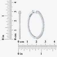 (G-H / Si2-I1) Womens 1 CT. T.W. Lab Grown White Diamond 31mm Hoop Earrings
