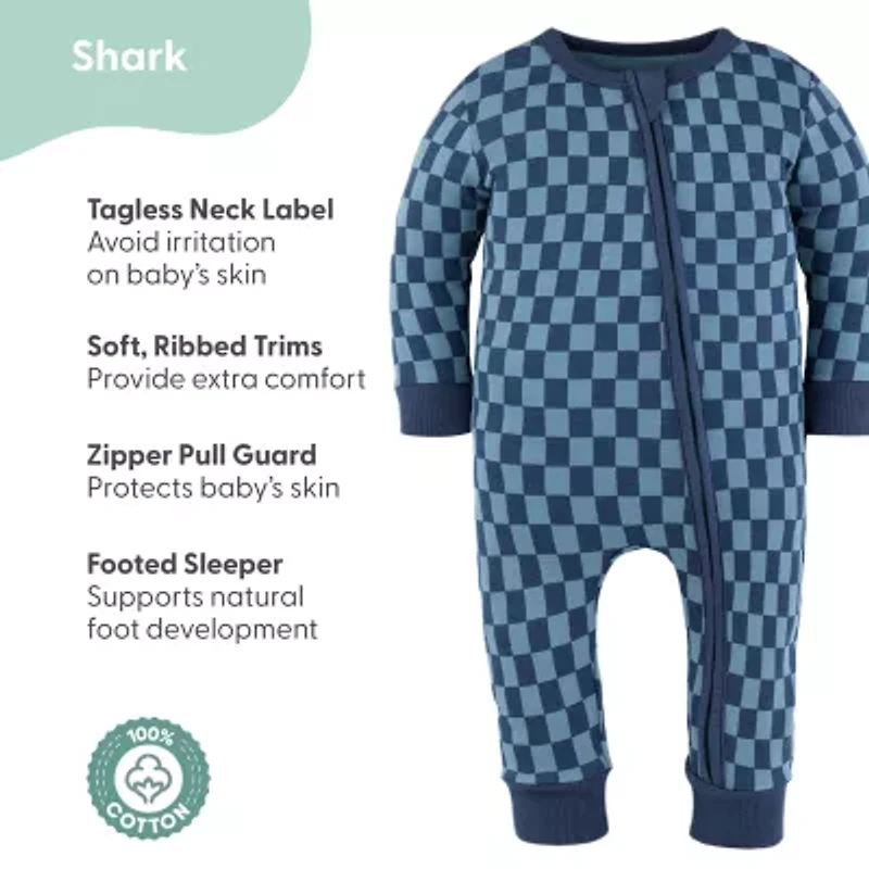 The Peanutshell Boys Scoop Neck Long Sleeve 2-pc. One Piece Pajama