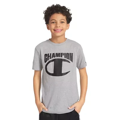 Champion Big Kid Boys Round Neck Short Sleeve Regular Fit Graphic T-Shirt