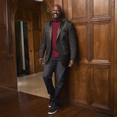 Shaquille O'Neal XLG™ Mens Big and Tall Jacquard Stretch Fabric Classic Fit Sport Coat