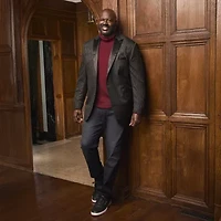Shaquille O'Neal XLG™ Mens Big and Tall Jacquard Stretch Fabric Classic Fit Sport Coat