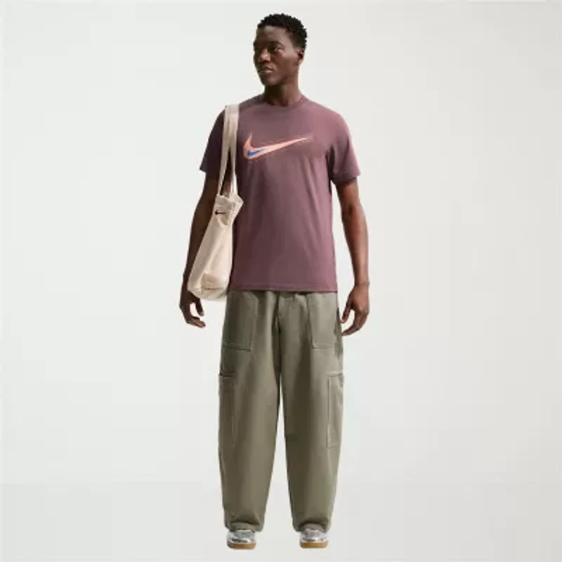 Nike Swoosh Mens Crew Neck Short Sleeve Classic Fit Graphic T-Shirt