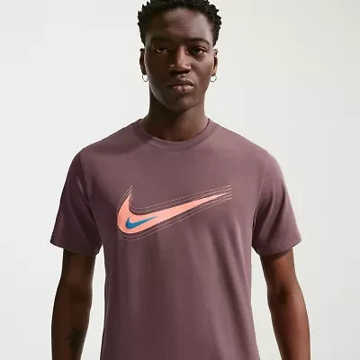 Nike Swoosh Mens Crew Neck Short Sleeve Classic Fit Graphic T-Shirt