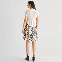Perceptions Womens Floral Jacket Dress