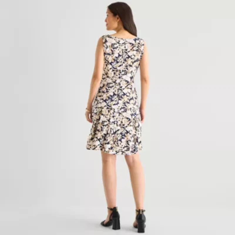 Perceptions Womens Floral Jacket Dress
