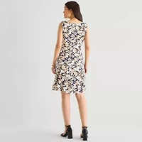 Perceptions Womens Floral Jacket Dress