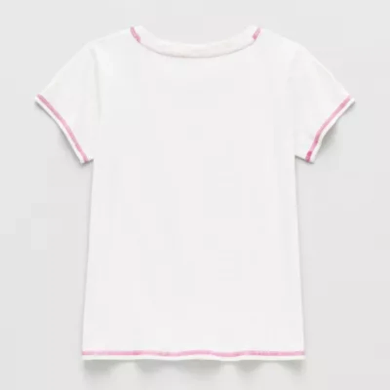 Little & Big Kid Girls Crew Neck Short Sleeve Regular Fit LEGO Graphic T-Shirt