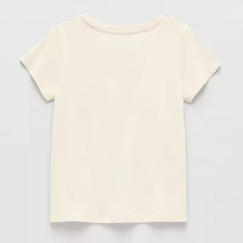 Little & Big Kid Girls Crew Neck Short Sleeve Regular Fit Hello Kitty Graphic T-Shirt