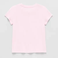 Thereabouts Little & Big Kid Girls Round Neck Short Sleeve T-Shirt