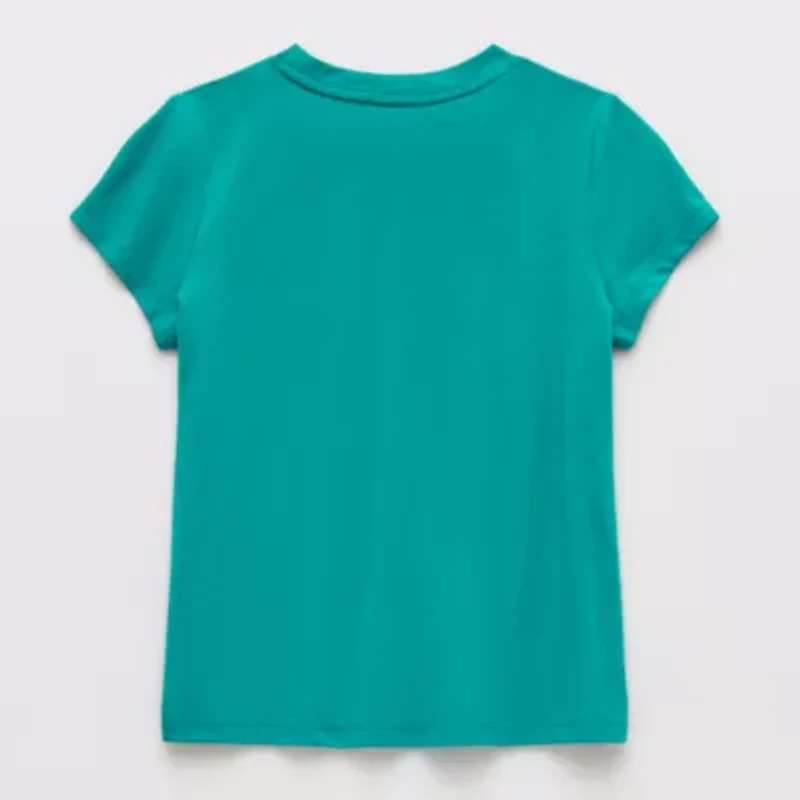 Thereabouts Little & Big Kid Girls Crew Neck Short Sleeve Classic Fit Graphic T-Shirt