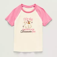 Thereabouts Little & Big Kid Girls Round Neck Short Sleeve T-Shirt