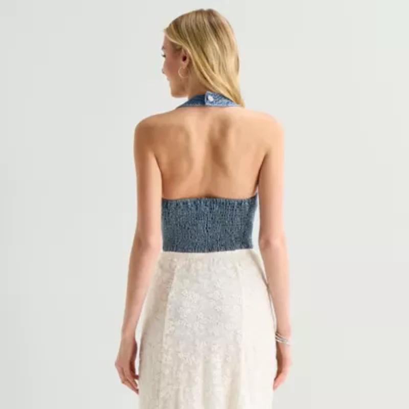 Arizona Womens Halter Neck Sleeveless Tank Top