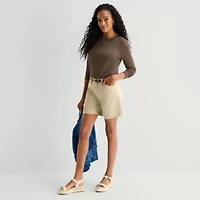 St. John's Bay Womens Crew Neck Long Sleeve T-Shirt