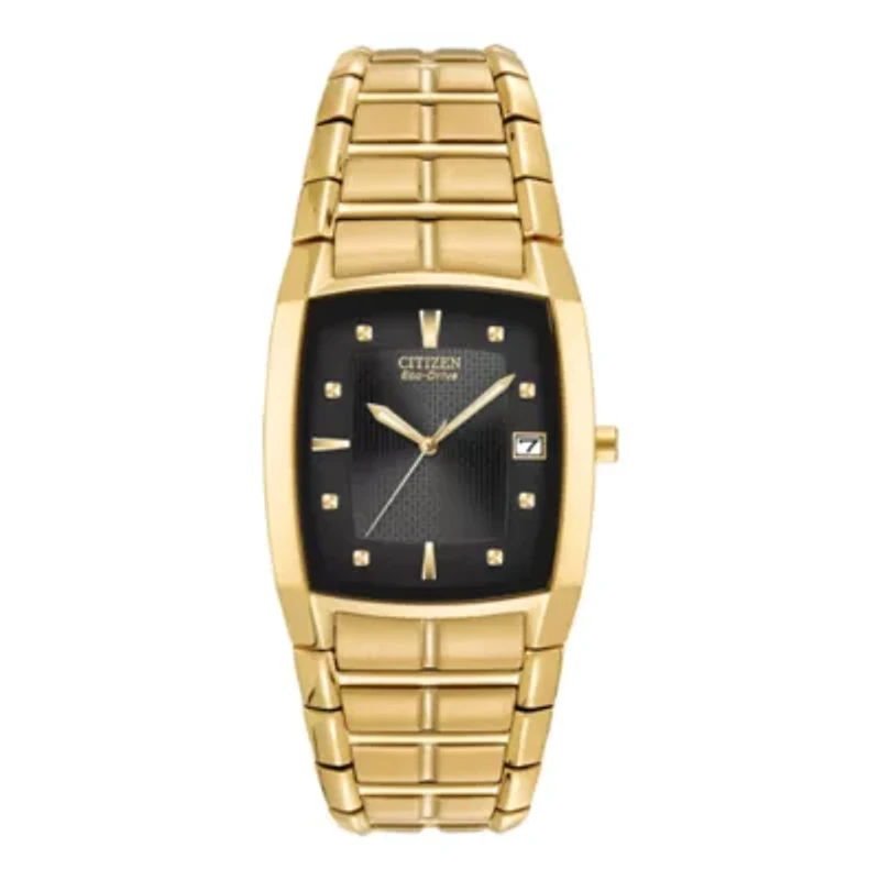 Citizen Paradigm Mens Gold Tone Stainless Steel Bracelet Watch Bm6552-52e