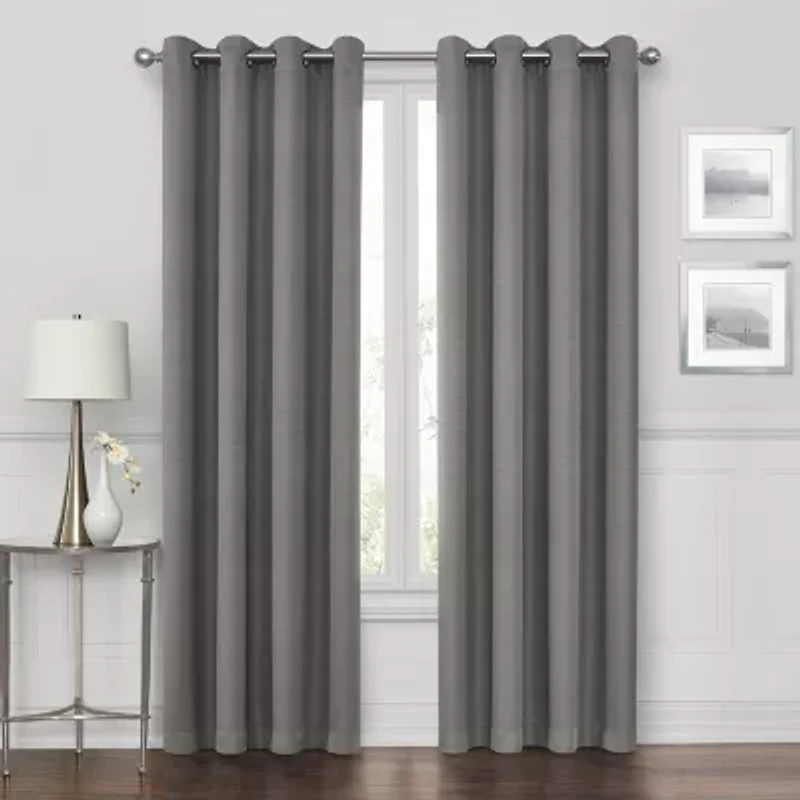 Max Blackout Prescott Grommet Top 100% Single Curtain Panel