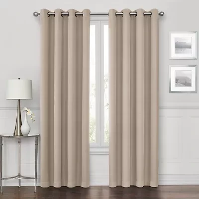 Max Blackout Prescott Grommet Top 100% Single Curtain Panel