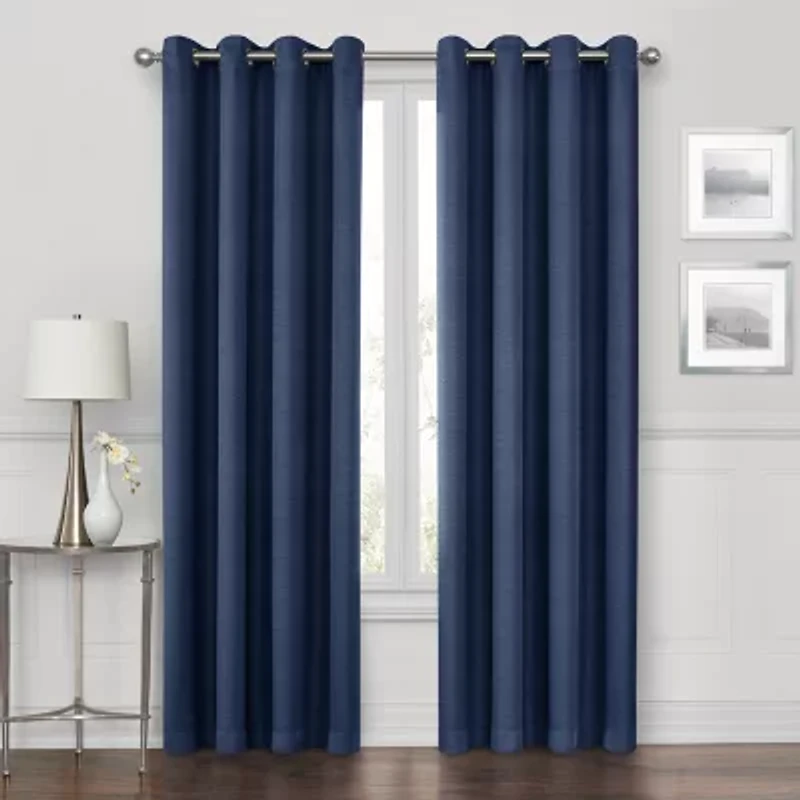 Max Blackout Prescott Grommet Top 100% Single Curtain Panel