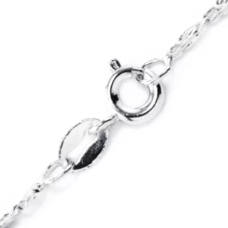 Silver Reflections Pure Silver Over Brass 18 Inch Link Chain Necklace
