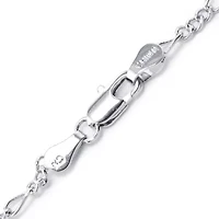 Silver Reflections Pure Silver Over Brass 18 Inch Figaro Chain Necklace