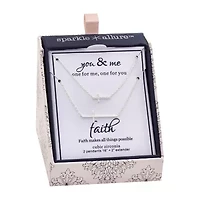 Sparkle Allure Womens Cubic Zirconia Cross 2-pc. Necklace Set