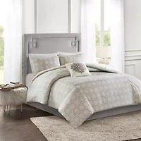 Madison Park Edna 4-pc. Duvet Set Medallion Reversible Cover