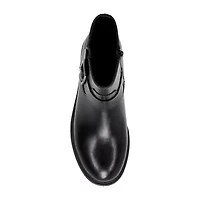 Frye and Co. Womens Cormac Moto Stacked Heel Cushioned Buckle Combat Boots