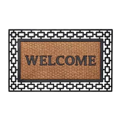 Achim Wrought Iron Welcome Coir 18"X30" Doormat