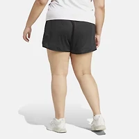 adidas Womens Mid Rise Plus Moisture Wicking Active Pull-On Short