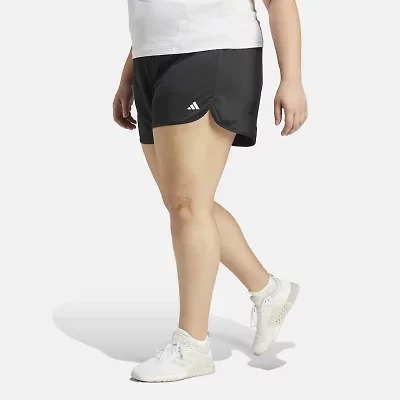 adidas Womens Mid Rise Plus Moisture Wicking Active Pull-On Short
