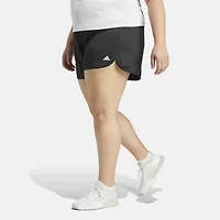 adidas Womens Mid Rise Plus Moisture Wicking Active Pull-On Short