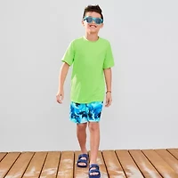 Thereabouts At The Knee Boxer Brief Lined Little & Big Kid Boys Drawstring Waist Animal Board Shorts
