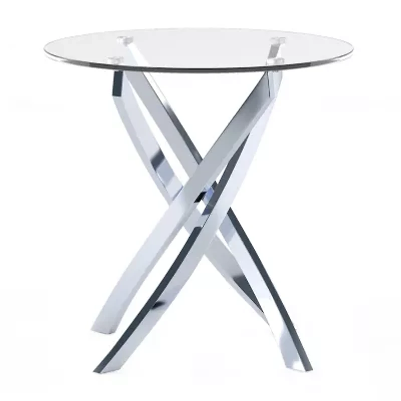 Newport Glass Top End Table