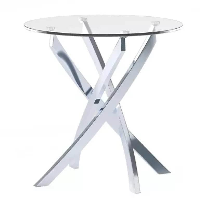Newport Glass Top End Table