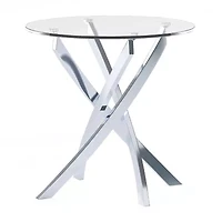Newport Glass Top End Table
