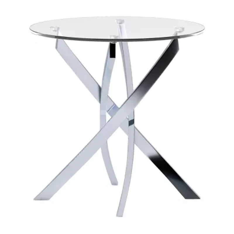 Newport Glass Top End Table