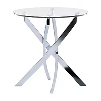 Newport Glass Top End Table